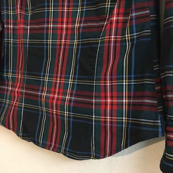J Crew 100% Cotton Perfect Button Down 2 Tartan Plaid Professional Workwear - Picture 14 of 16